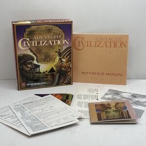 Avalon Hill Computer Game Advanced Civilization PC CD-Rom Big Box PC Complete
